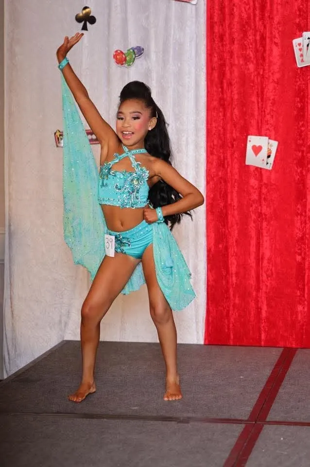 Teal Glitz Swim