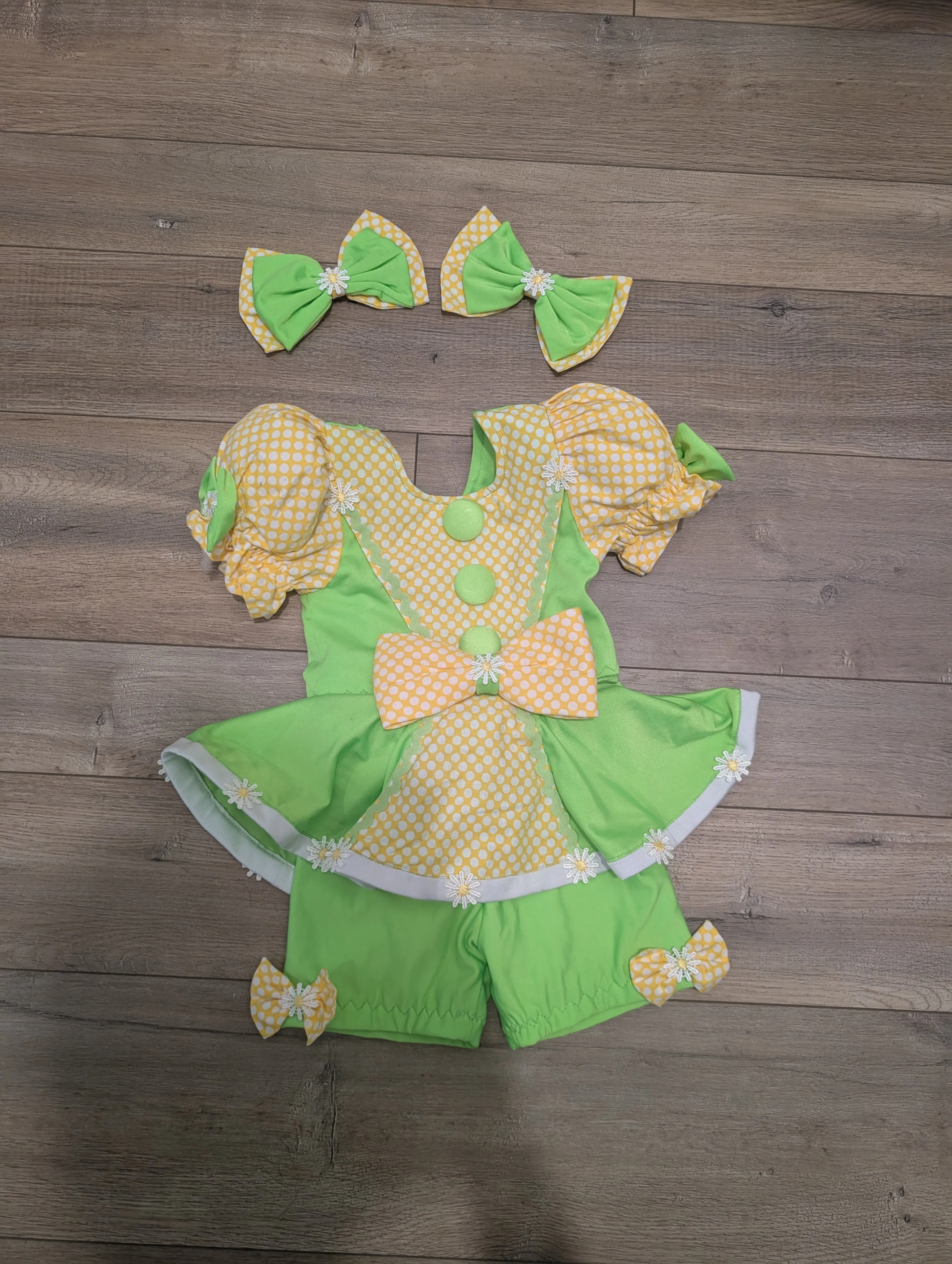Yellow and Green Daisy Casual Wear 