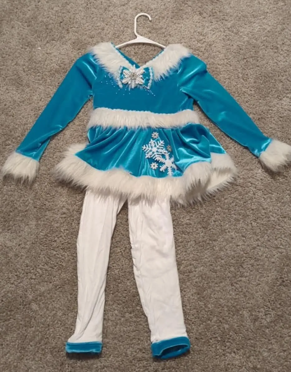 Bright Blue and White Christmas Wear 