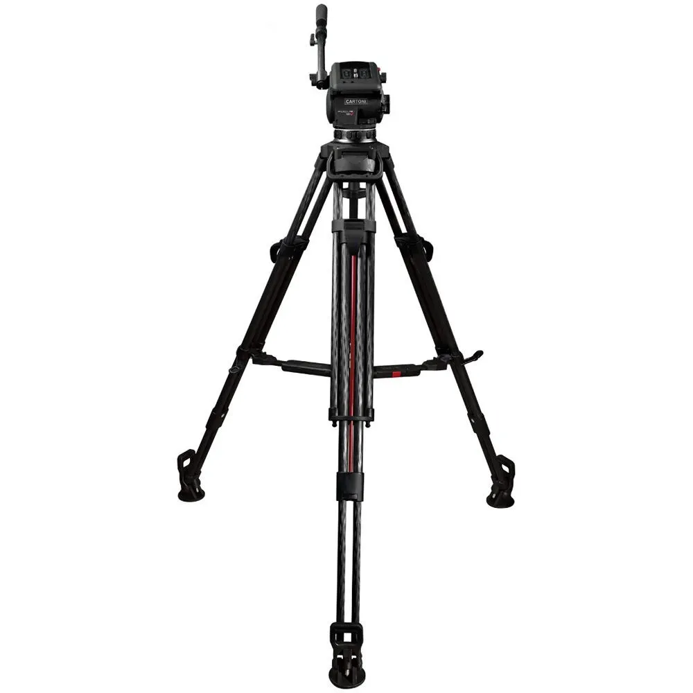 Cartoni Focus 12 Fluid Head with A302 Tripod Legs & Mid-Spreader (100mm)
