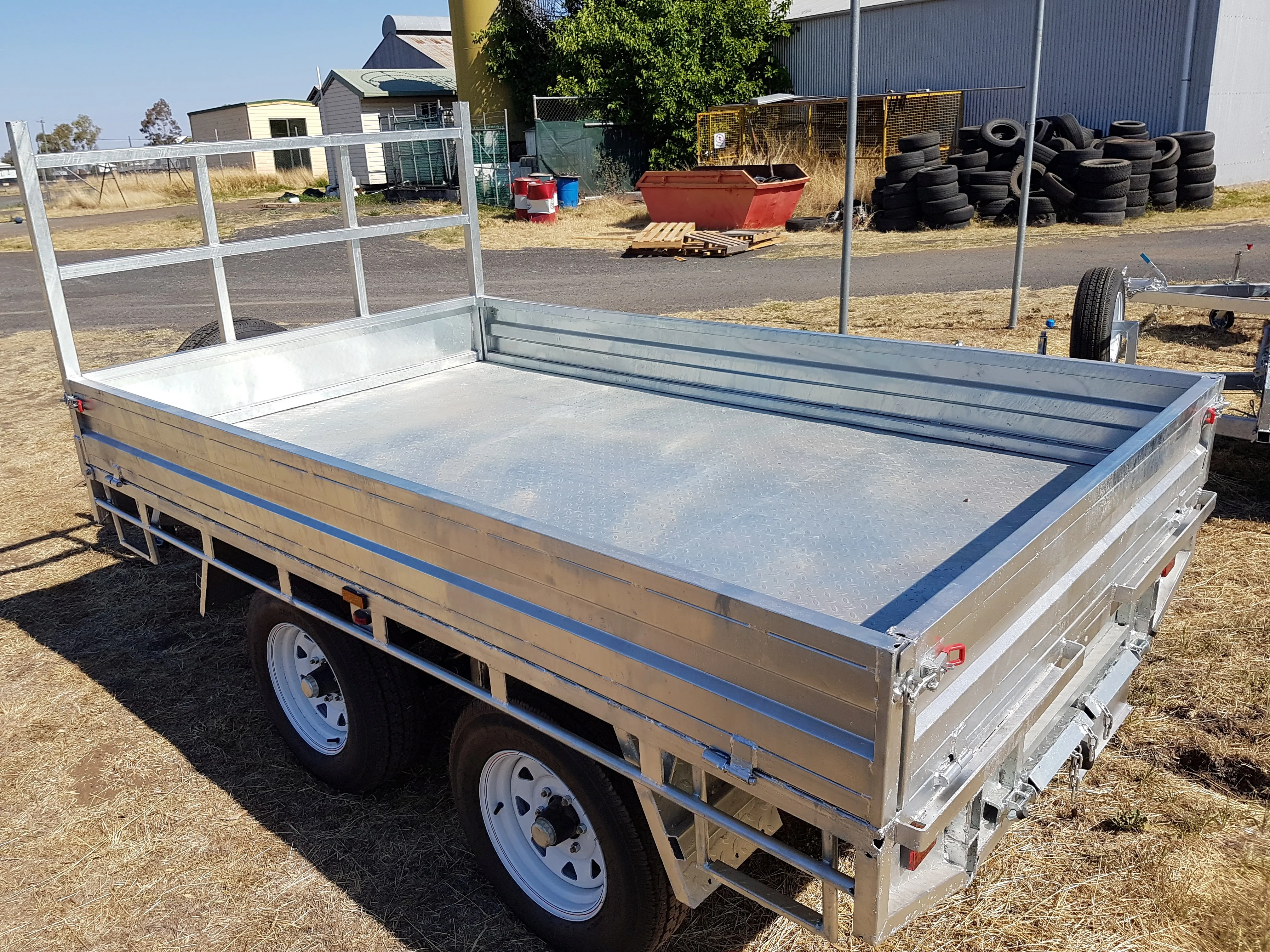 FOR SALE 10X6 Flat Top Tipper Trailer with Cage
