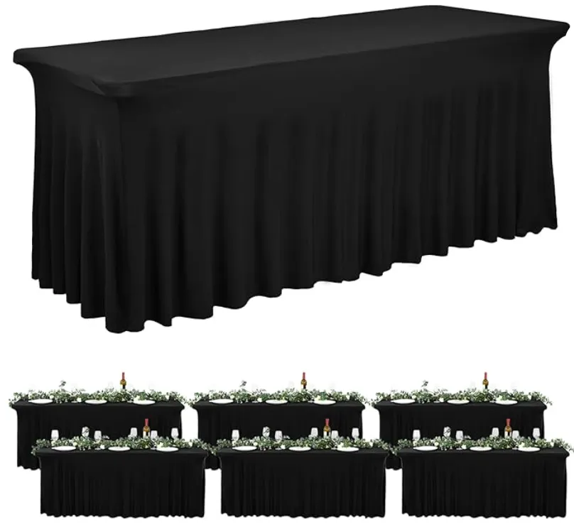 Spandex Rectangle Fitted Table Skirt