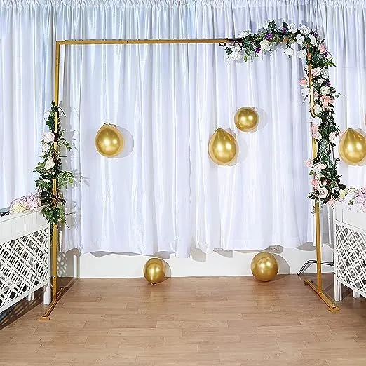 Party-Rental: 8' x 8' Gold Square Metal Arch