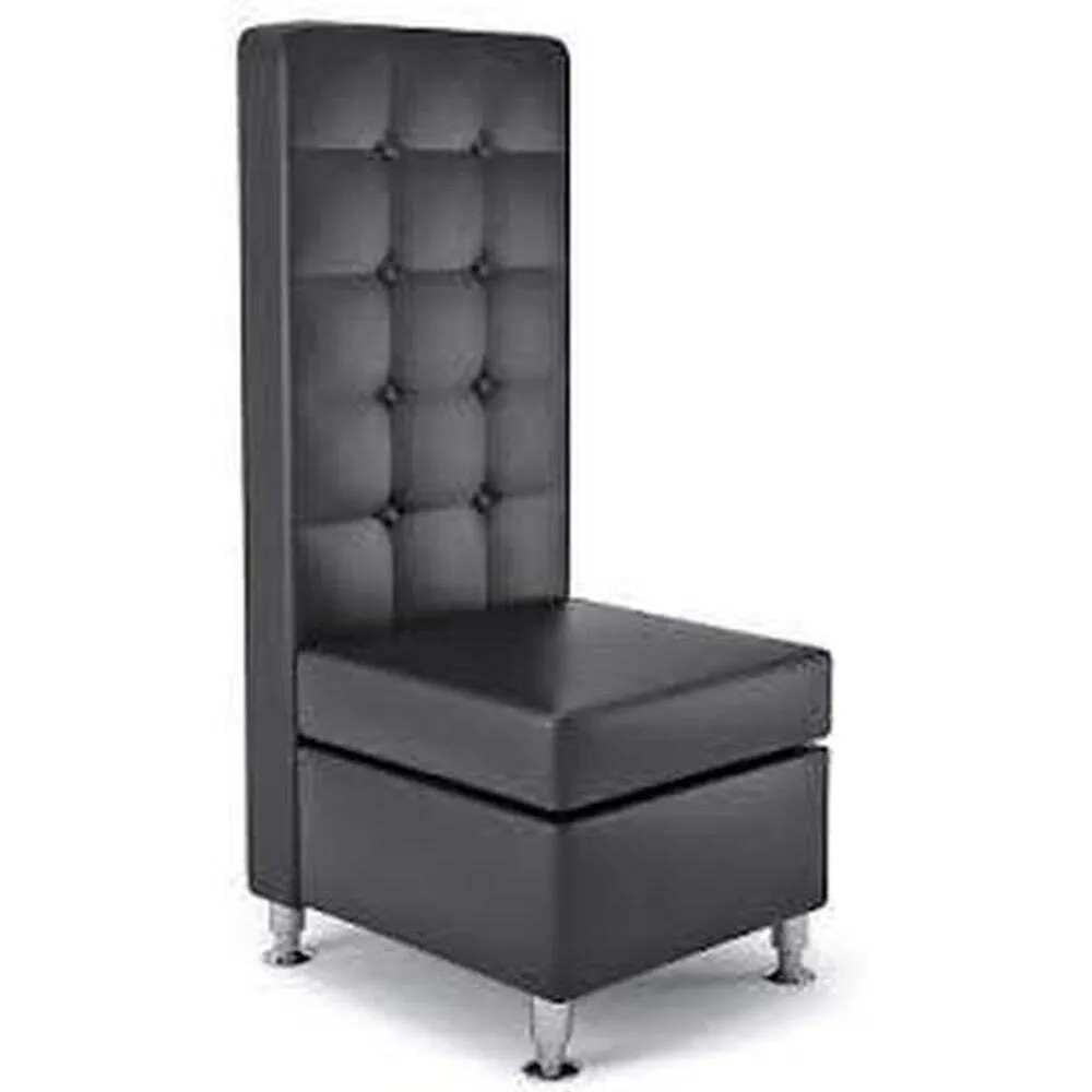 Party-Rental: Black Tufted Lounge Chair