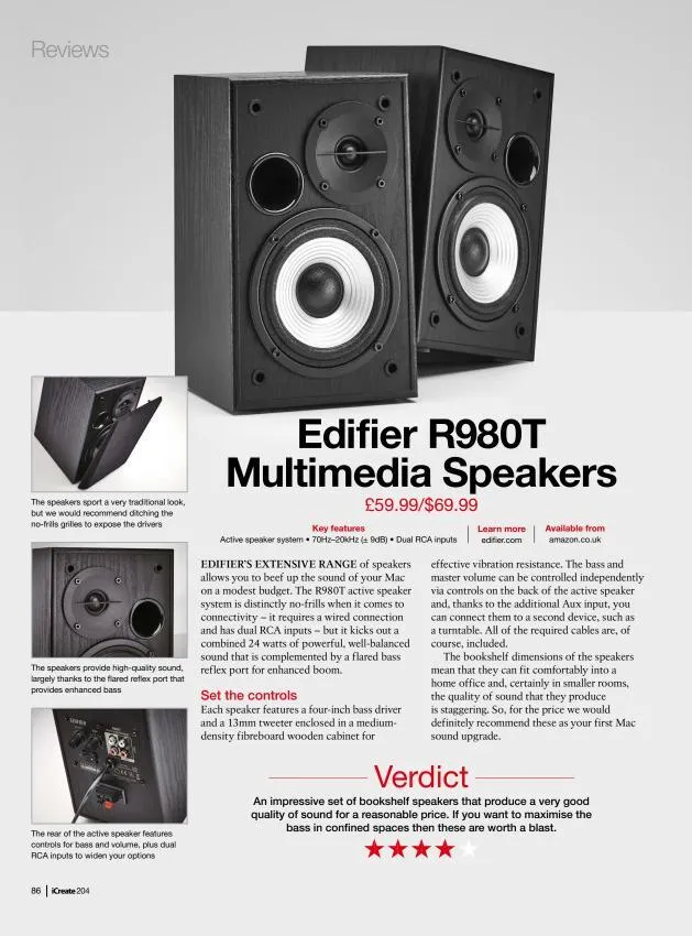 ﹞ᴰᴵᴬ﹝ Speaker Set Edifier R980T