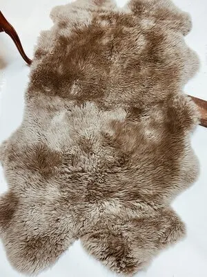 Large Taupe Fur Rug
