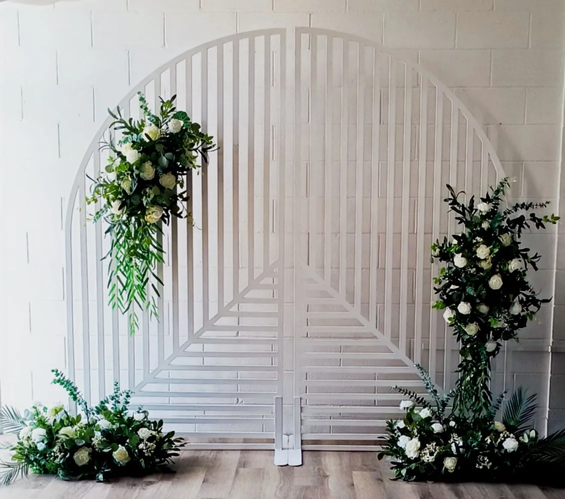 White Rounded Wood Panels