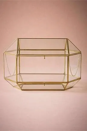 Gold Geometric Card Holder