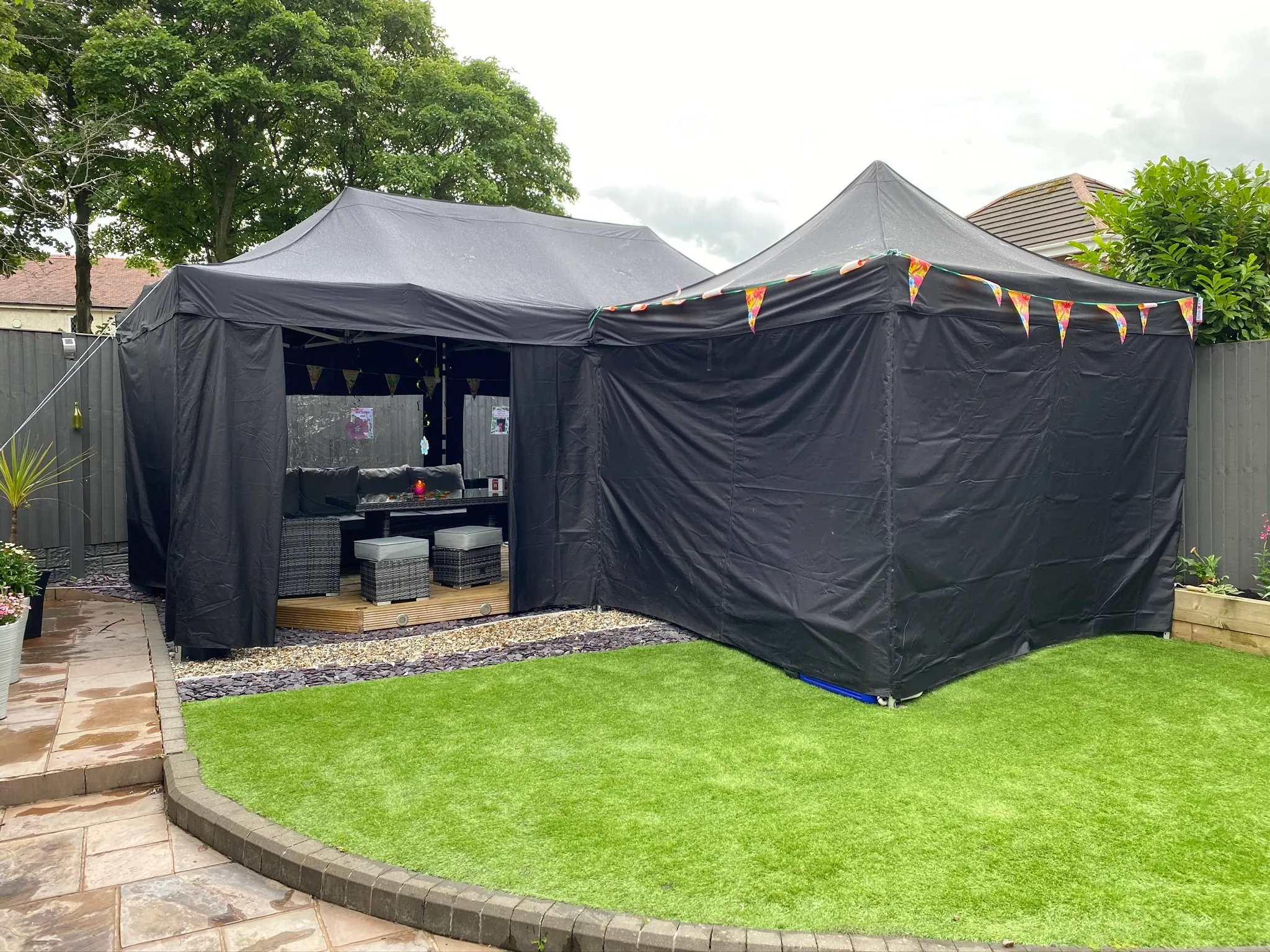 Gazebo L shaped 6 x 6 M