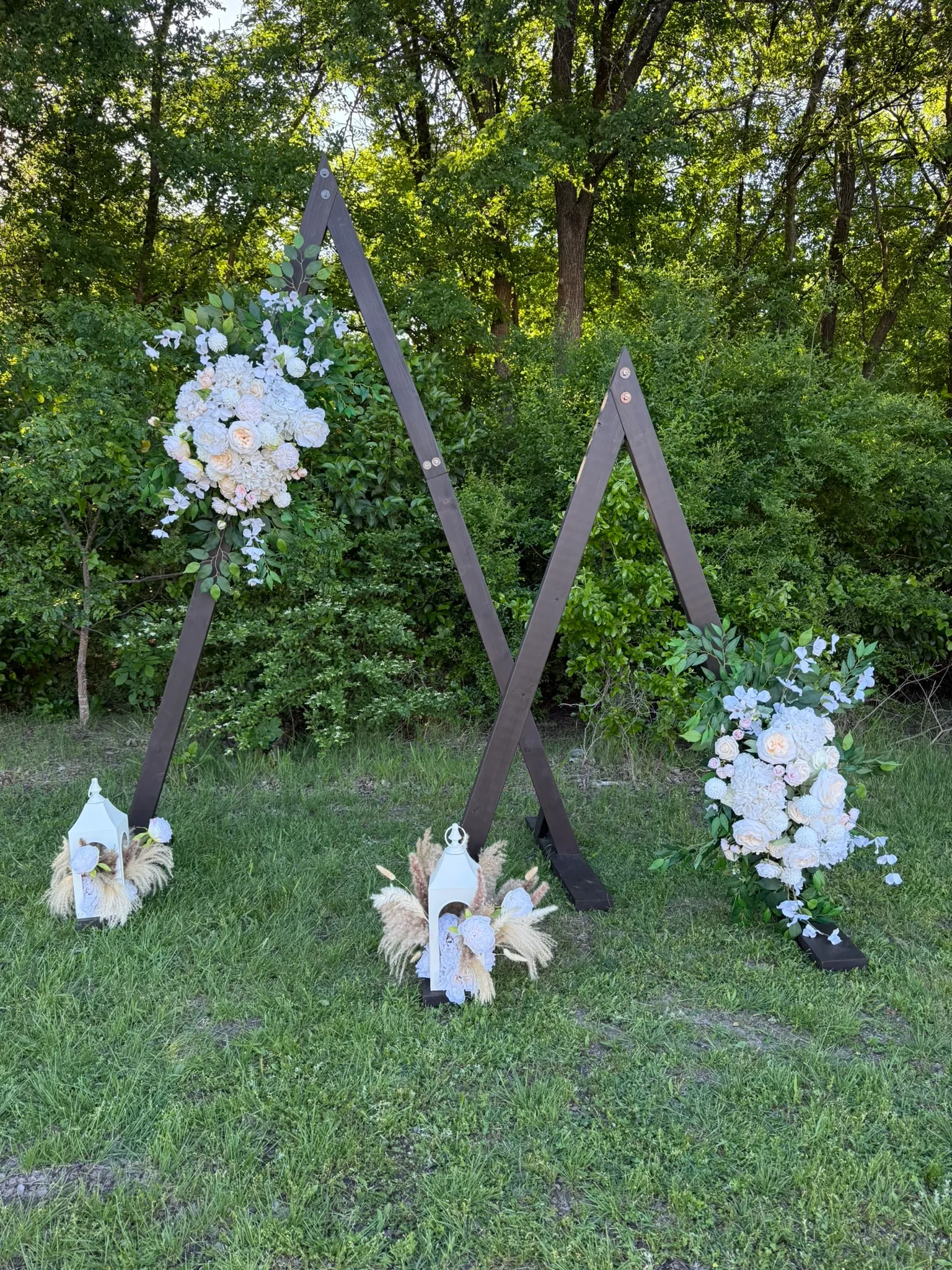 Dual Triangle Wedding Arch