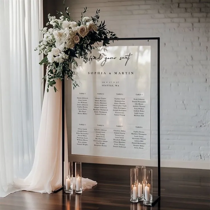 Seating Chart Sign