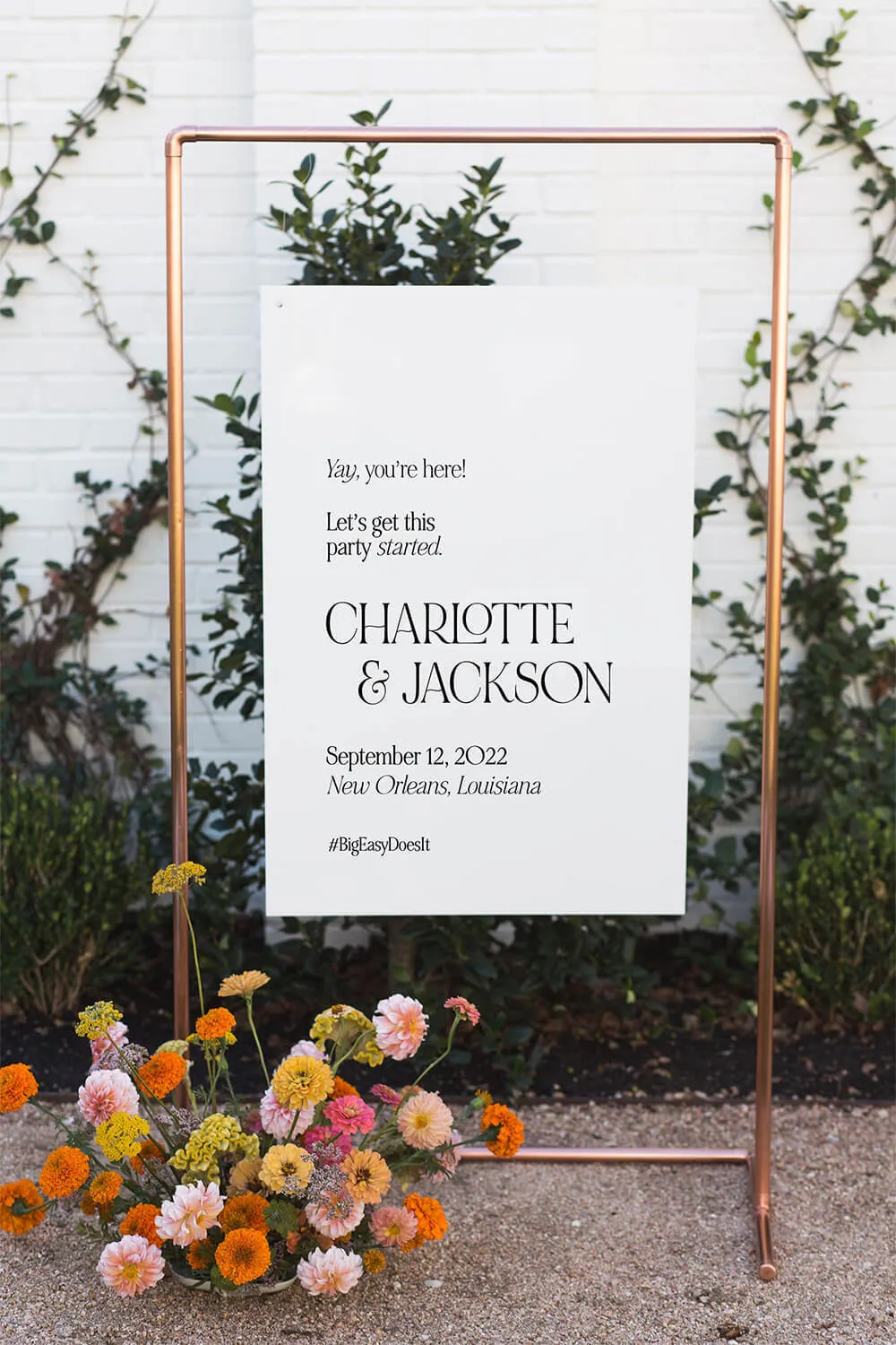 Copper Hanging Sign Stand