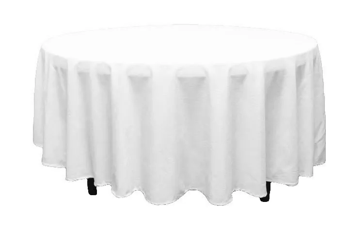 108" White Round Linen