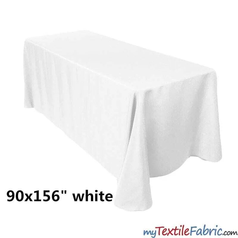 White Rectangle 90x156 (8ft) Linen 