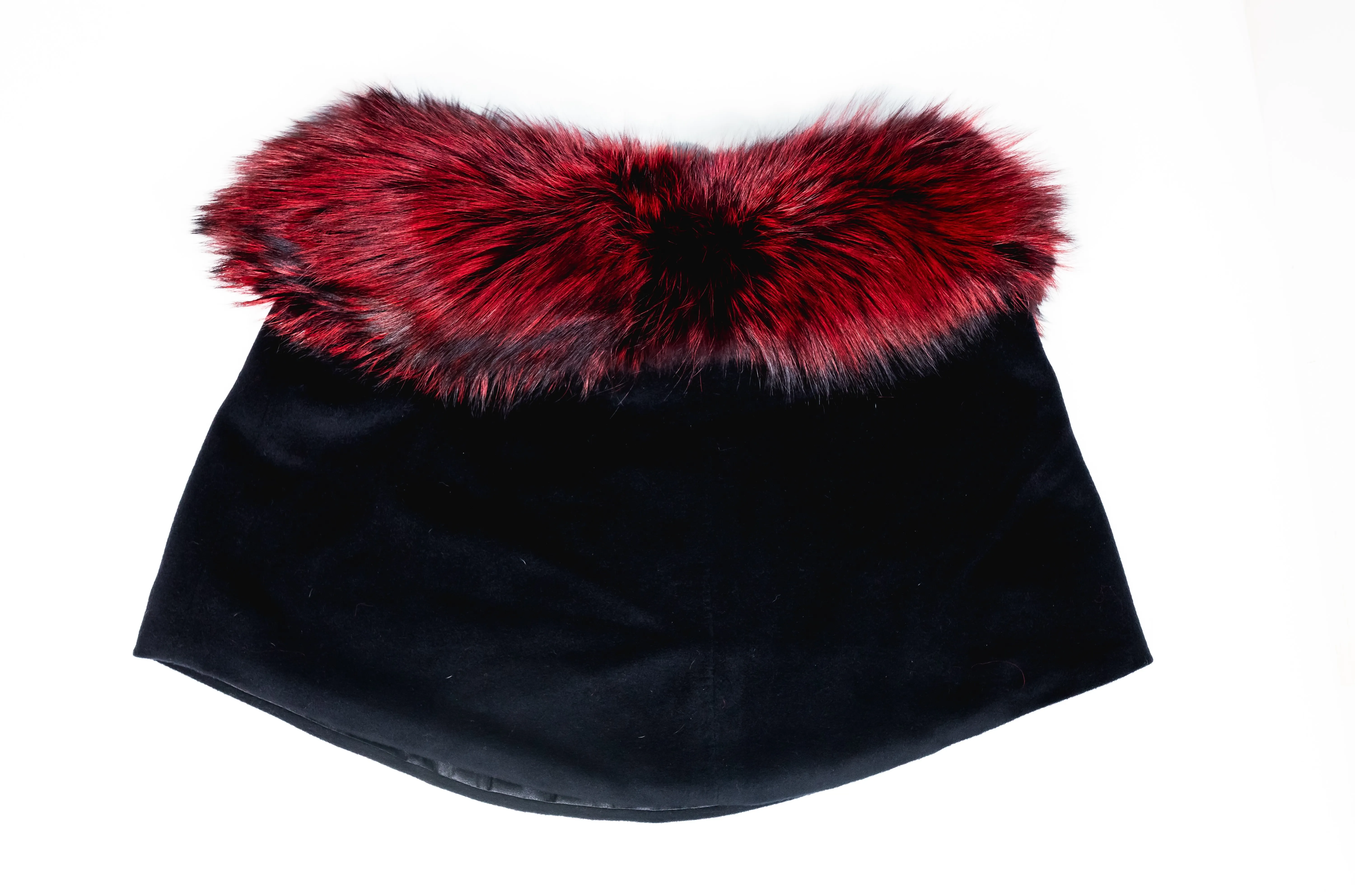 Anna Irion Fur-Trimmed Wool Shawl