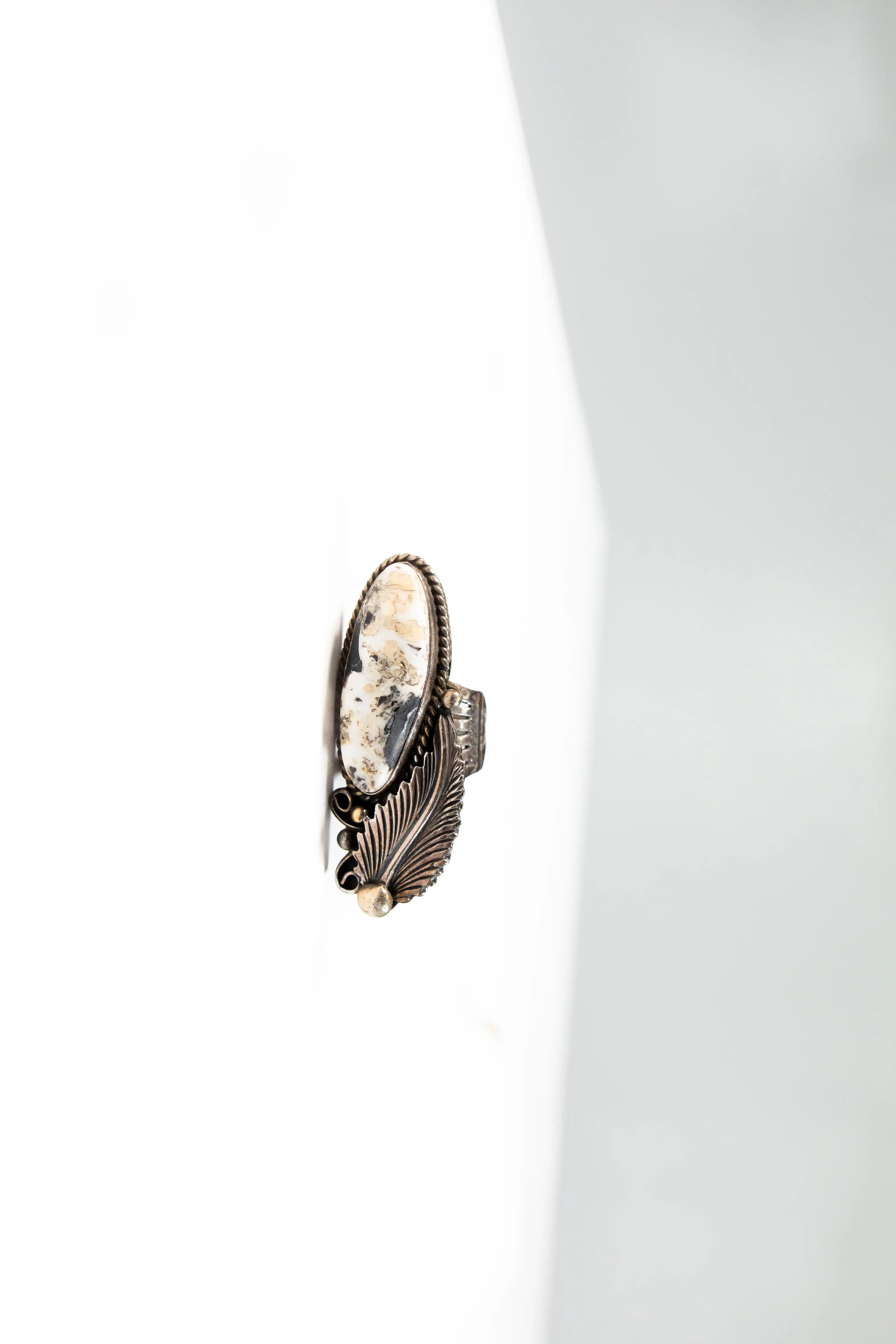 White Buffalo Statement Ring