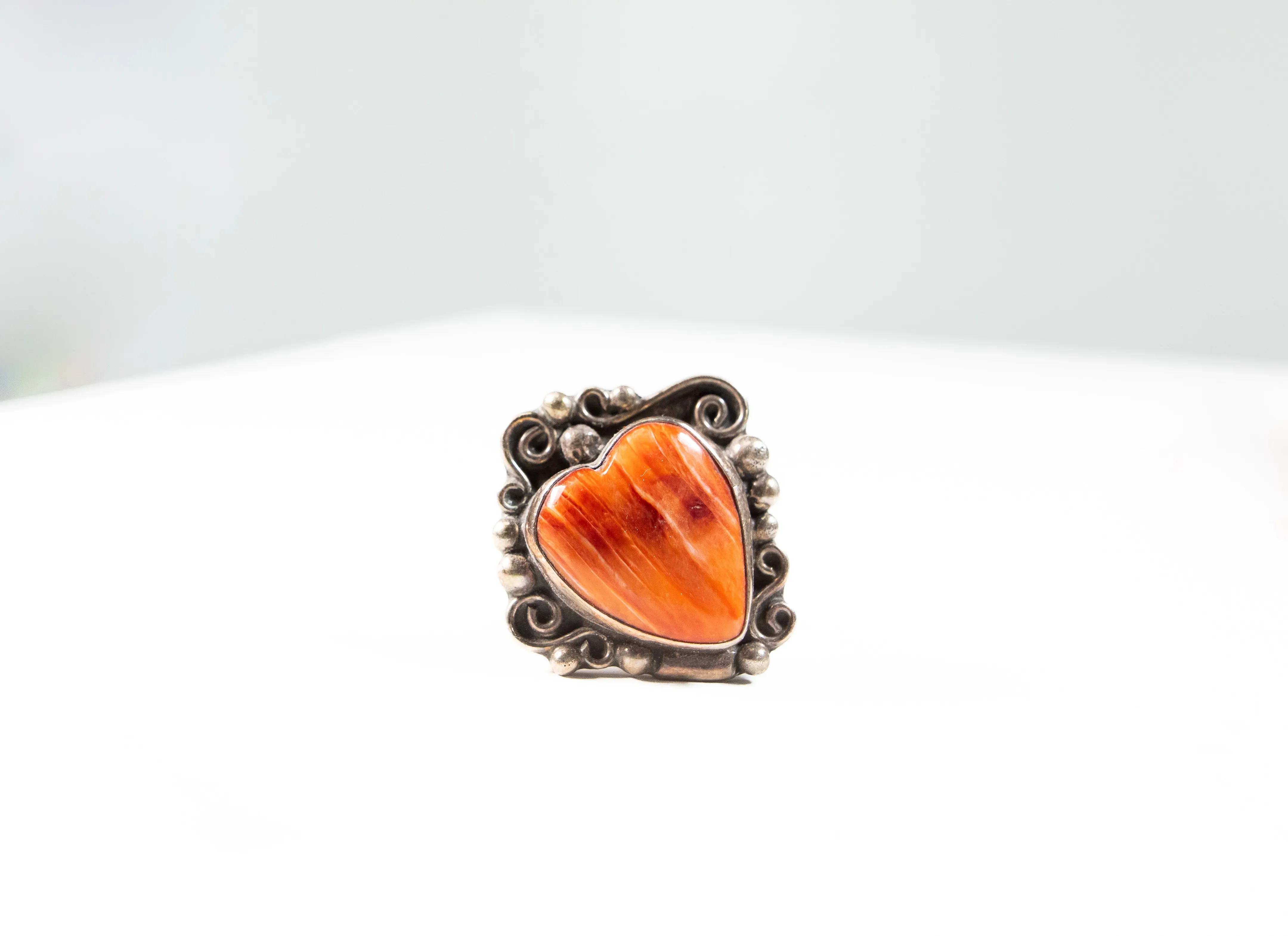 Adam Fierro Adjustable Spiny Oyster Heart Ring