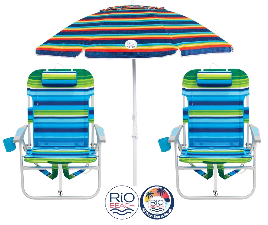 Keep It Simple - (Beach Bundle: 2 Rio Beach "Big Boy" Backpack Chair Rentals and 1 Rio Beach Umbrella)