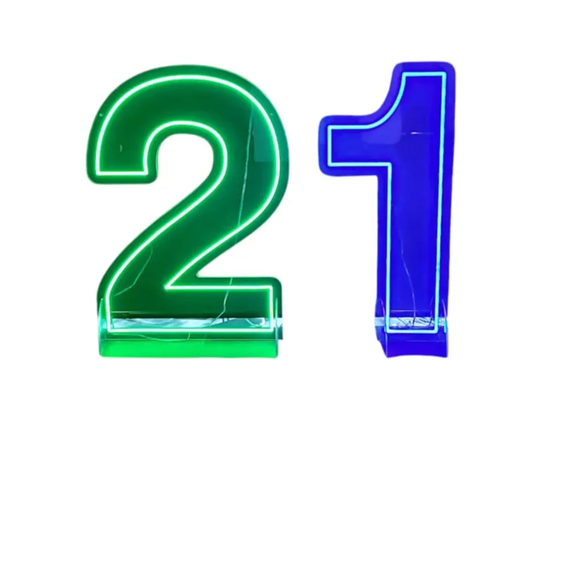 Giant Neon Numbers - Hire Inc. Delivery & Collection