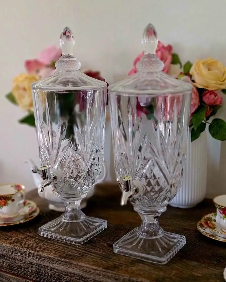 Elegant Drink Dispensers - Cut Glass