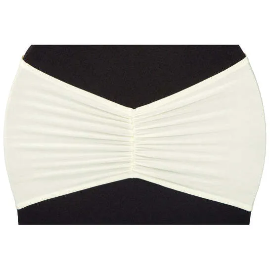 Ruffled Spandex Chair Band - Ivory