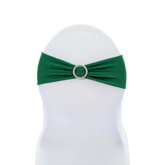 Buckle Spandex Stretch Chair Band - Emerald Green