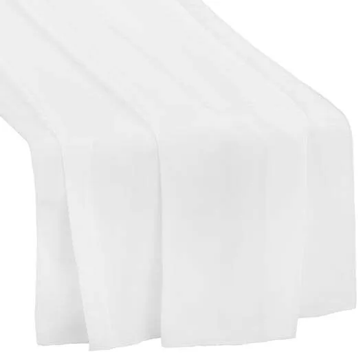 Chiffon Wedding Table Runner 10FT x 27" - White
