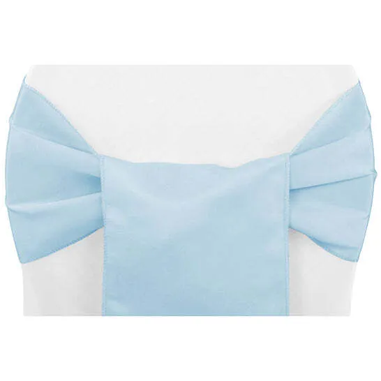 Lamour Satin Chair Sash - Baby Blue
