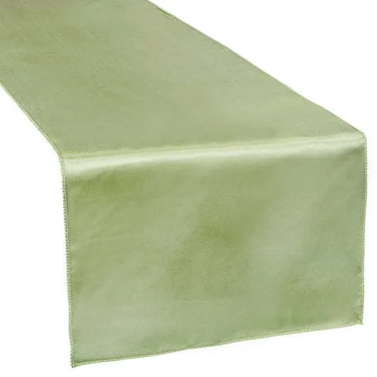 Satin Table Runner - Willow Green