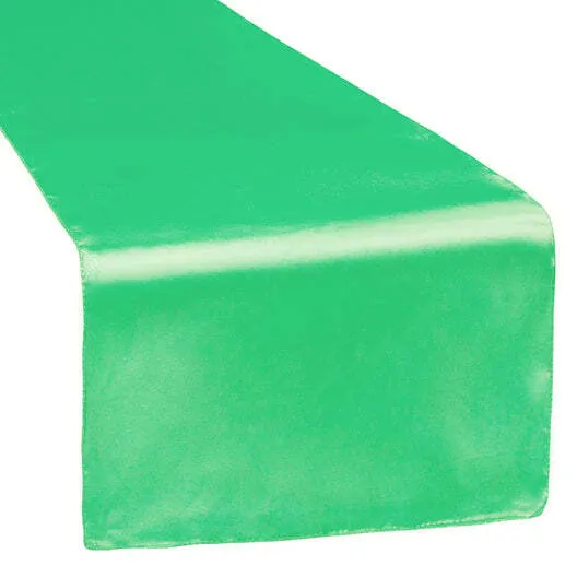 Satin Table Runner - Kelly Green