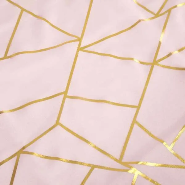 8' GOLD FOIL BLUSH ROSE GOLD Rectangular Linen