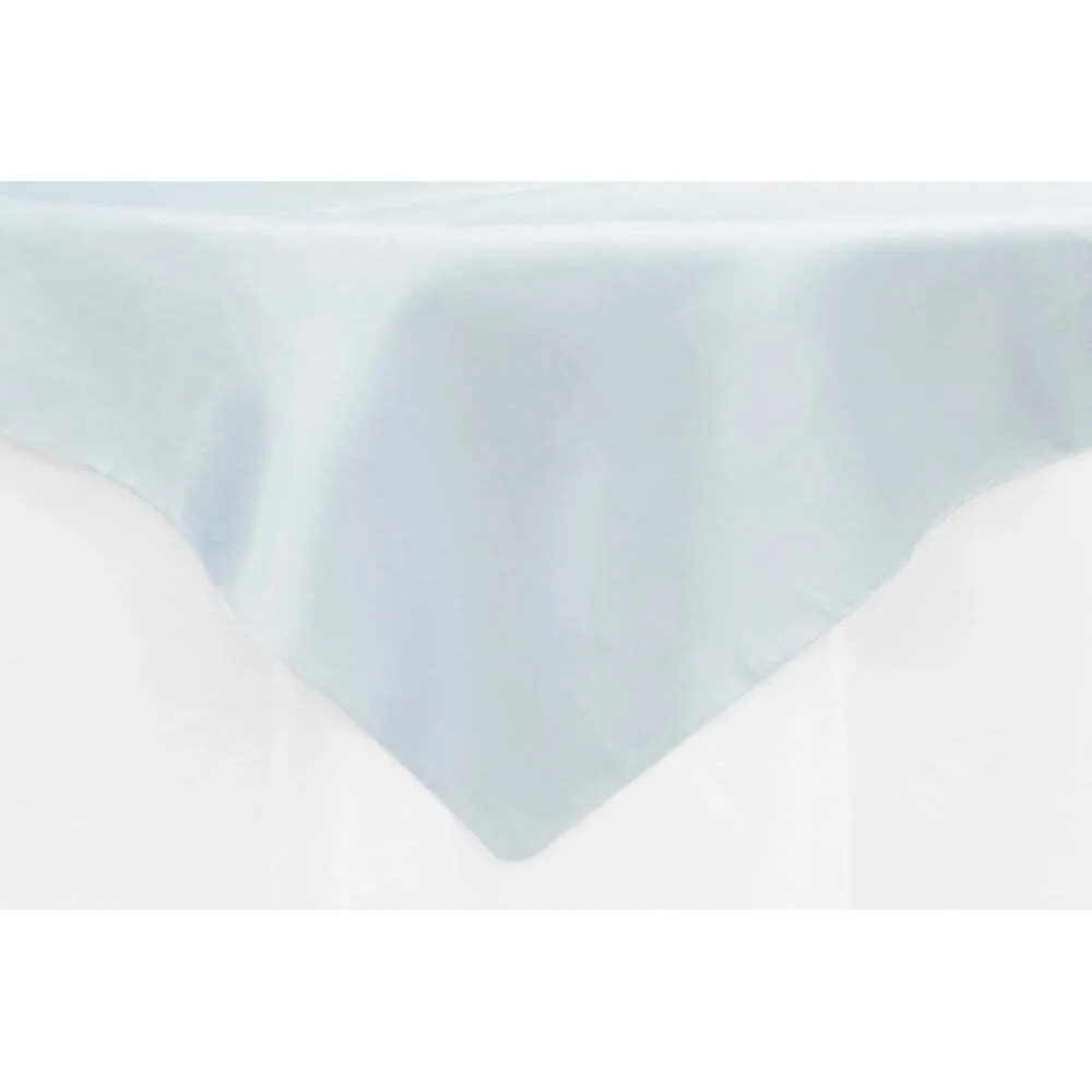 Square 54" Satin Table Overlay - Dusty Blue