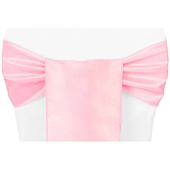 Taffeta Chair Sash/Tie - Pink