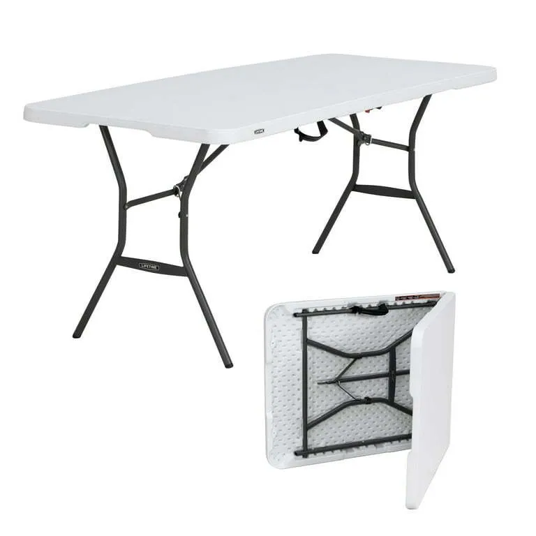 Lifetime 6' Commercial Grade Fold In Half Table