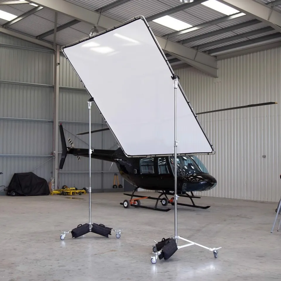 Manfrotto 3m x 3m Scrim with 2 Medium Wheeled Stands