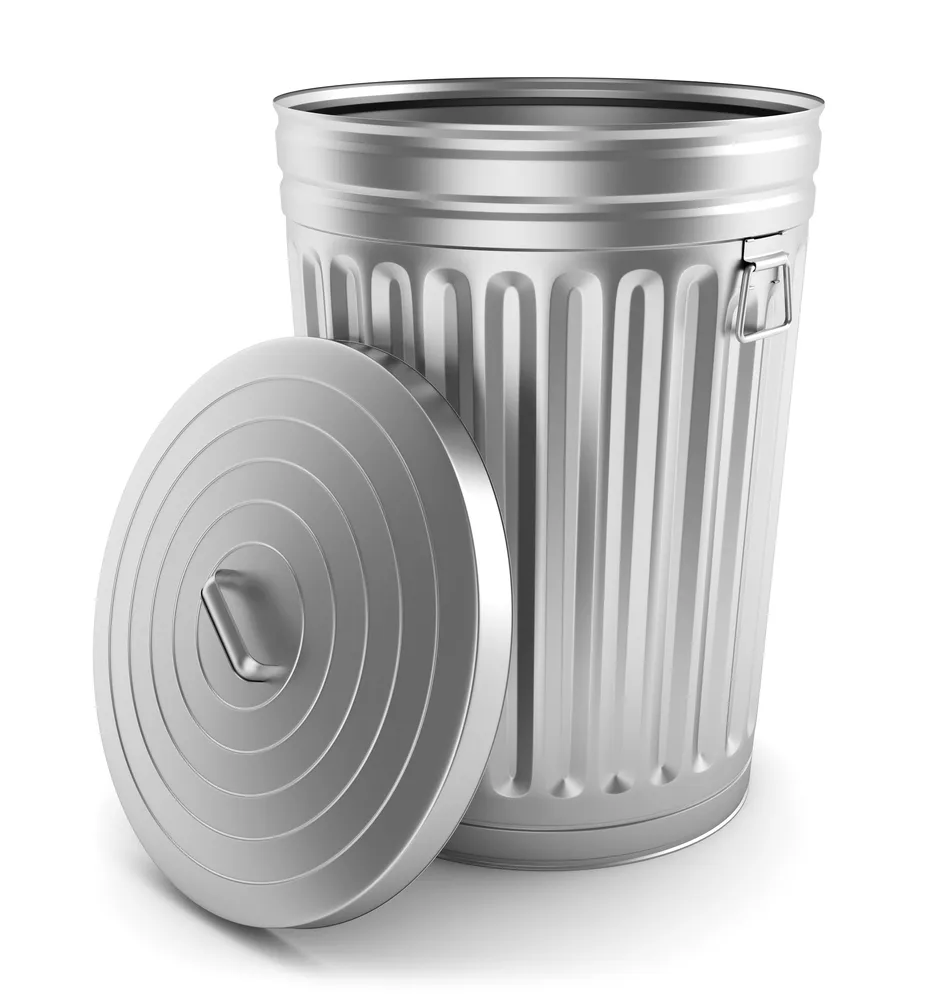 Metal Trash Can