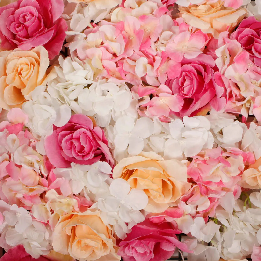 Rosetta - Pink, Peach and White Floral Panel - 60cm