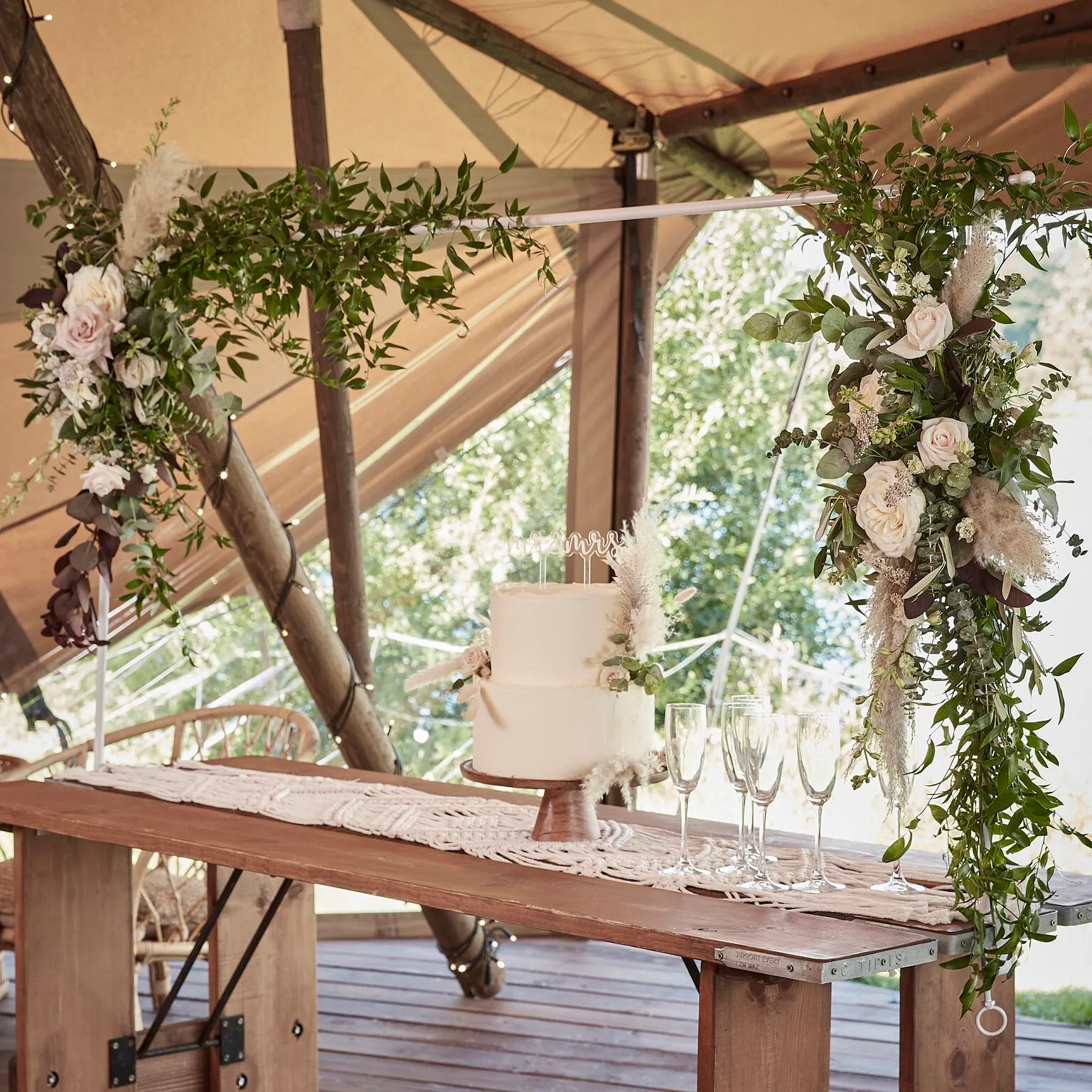 Table top  rectangle Arch - White
