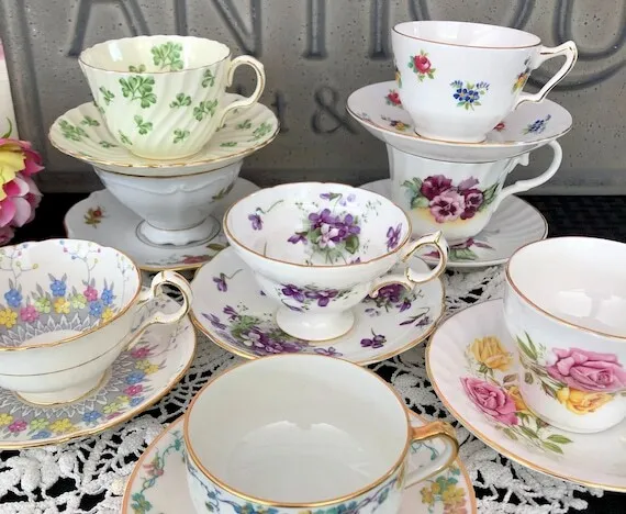 Vintage Tea cups - Mismatched