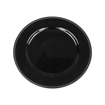 Noir Black Charger Place (Acrylic) - 32cm