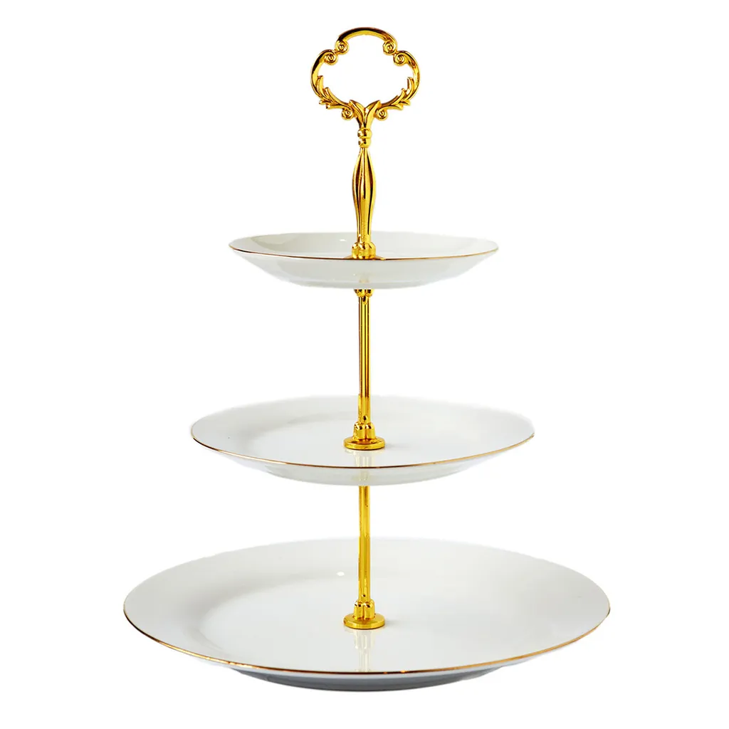 White and Gold 3 tier stand 