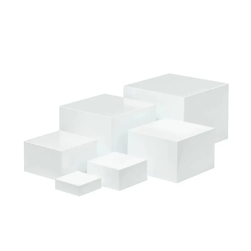 White Block Table Risers