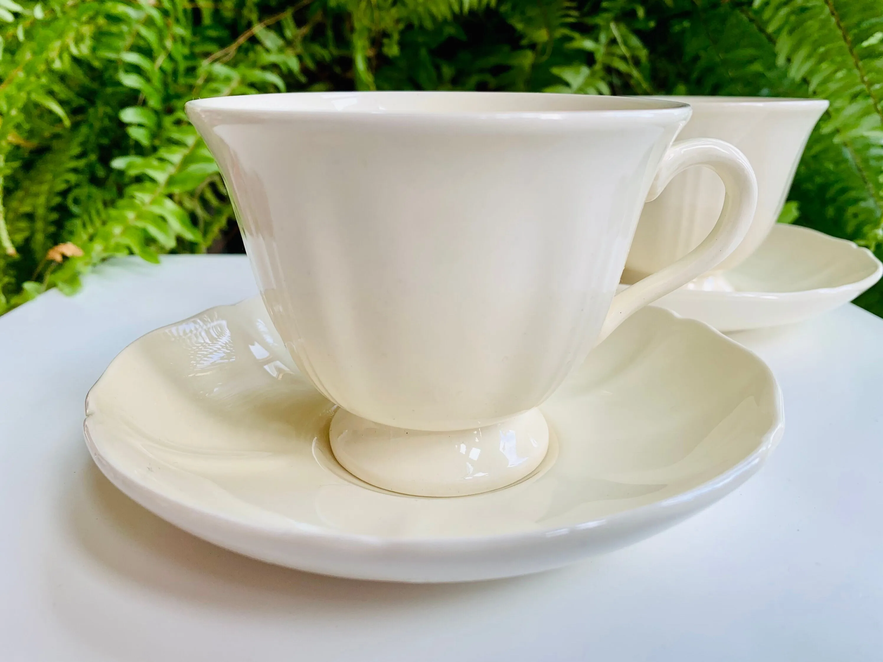 Queens Plain Wedgewood Duo - teacup and saucer