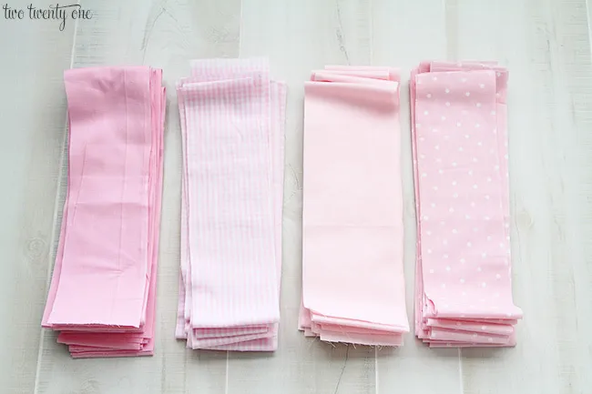 Pink Fabric and ribbon backdrop 