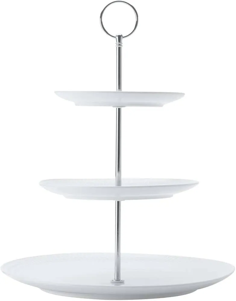 White Diamonds 3-Tier Cake Stand White