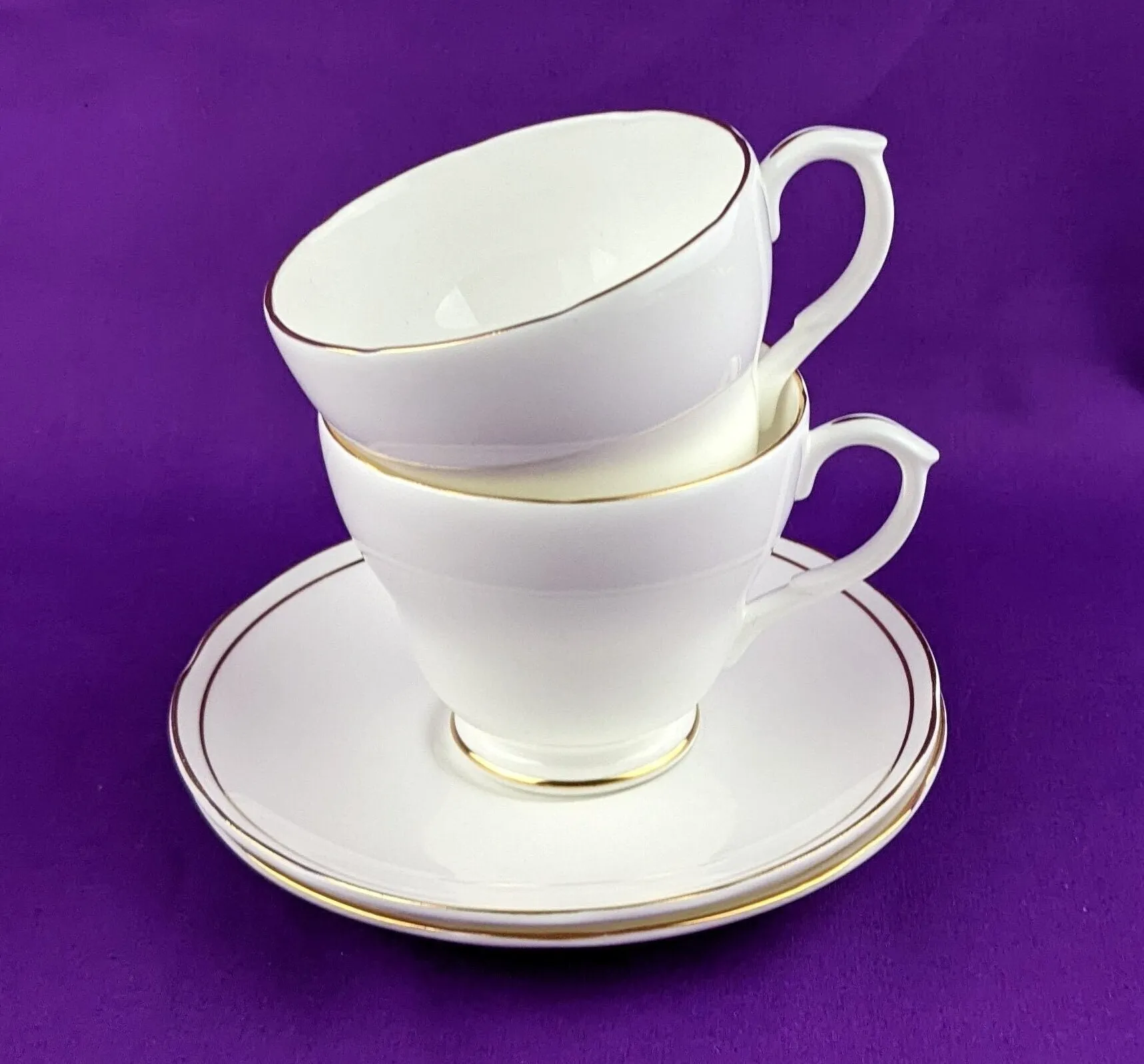 Duchess White and Gold Duo - Large cup set