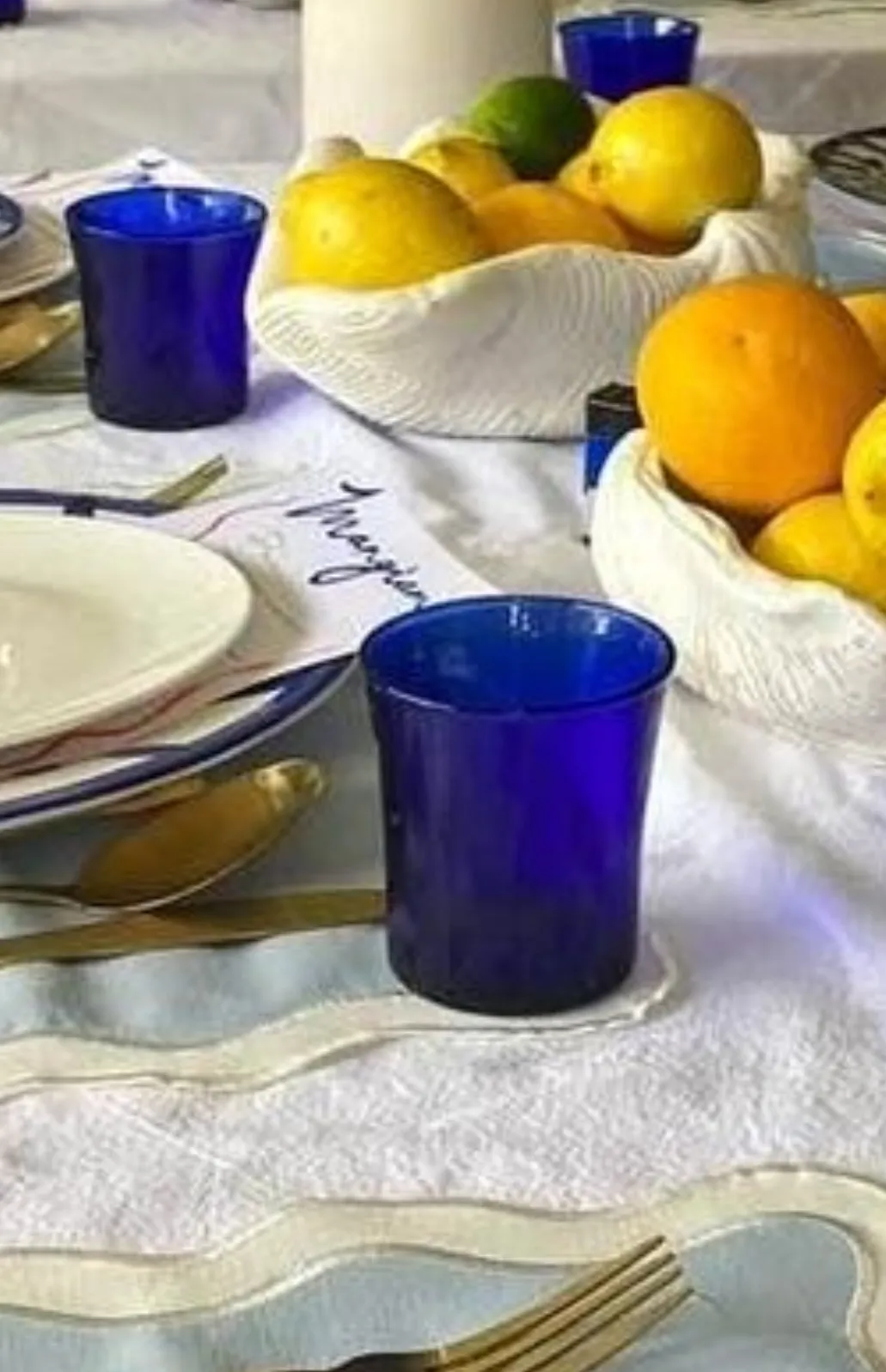 Blue Water Glass