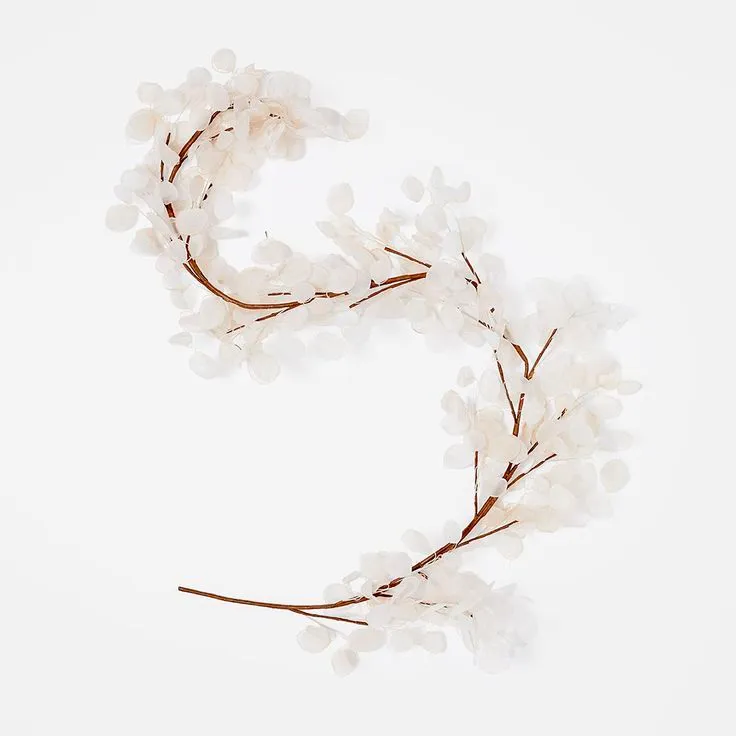 Lunaria Ivory leaf garland