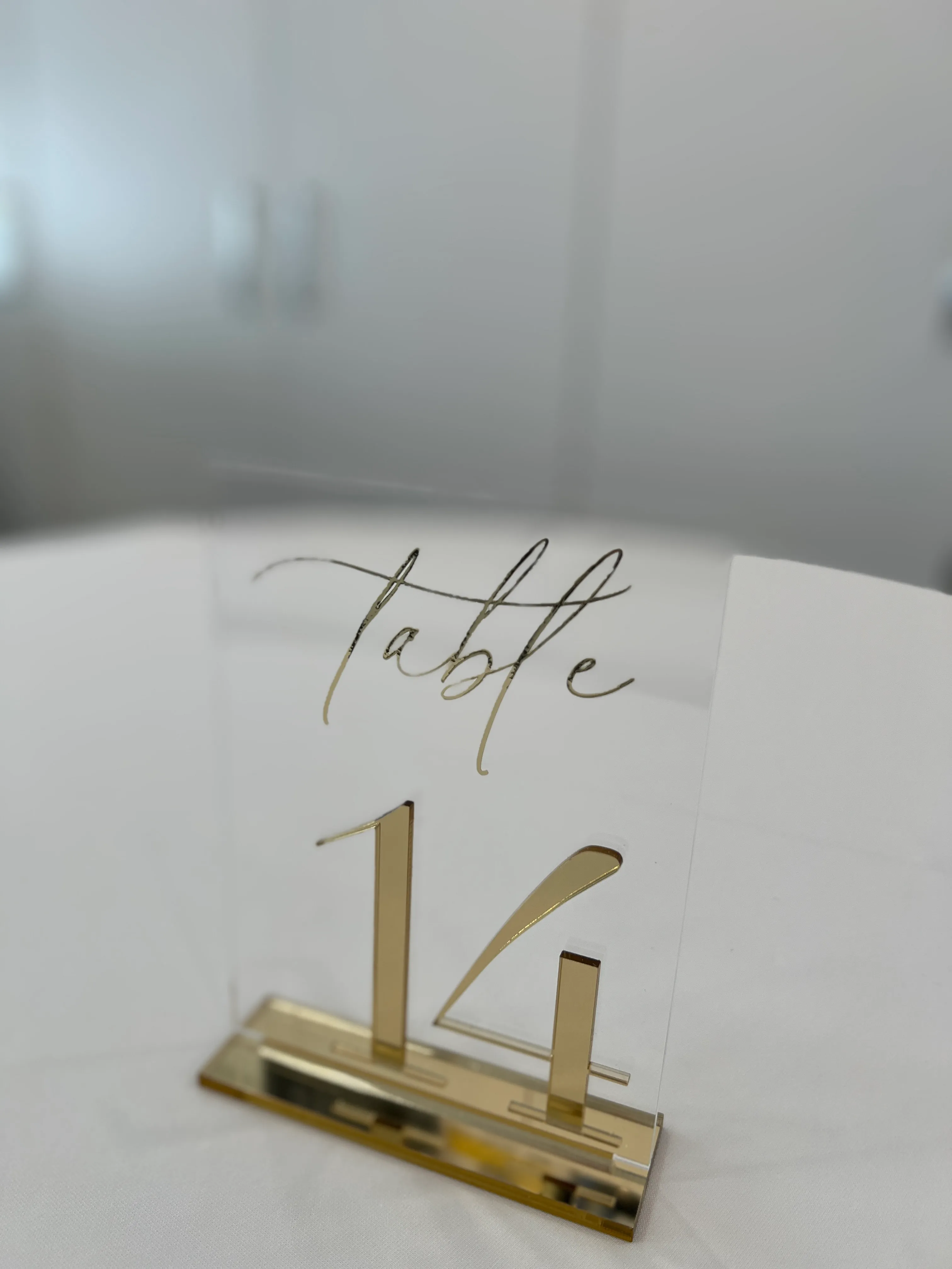 Clear and Gold Mirrored