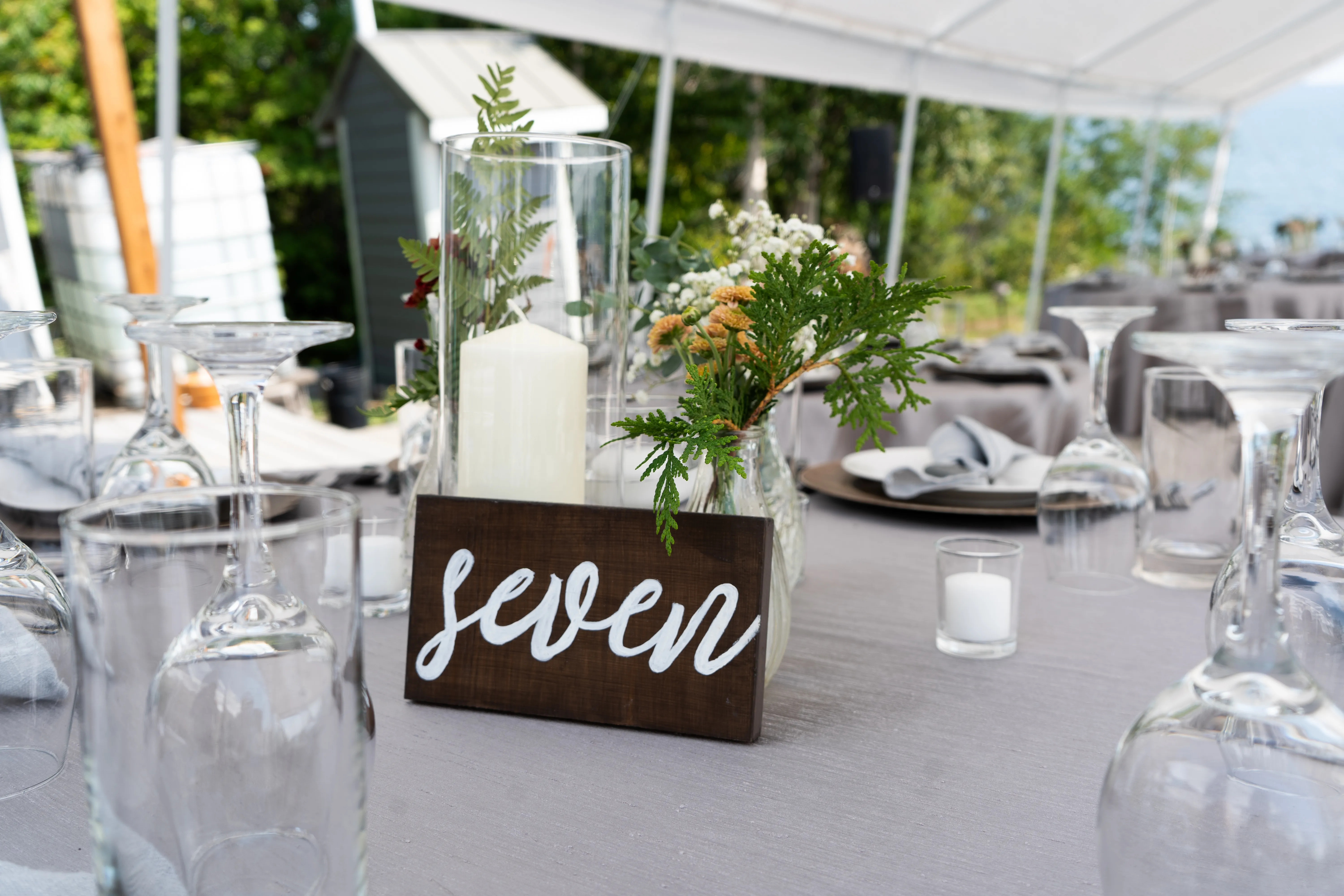 Wood Rectangle Table Number